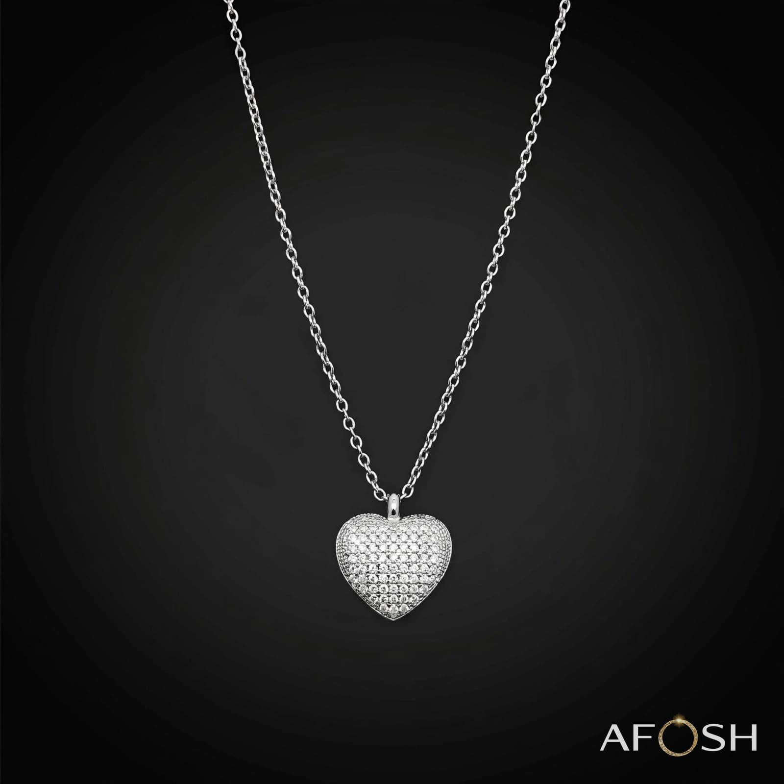 Pavé Heart Necklace 