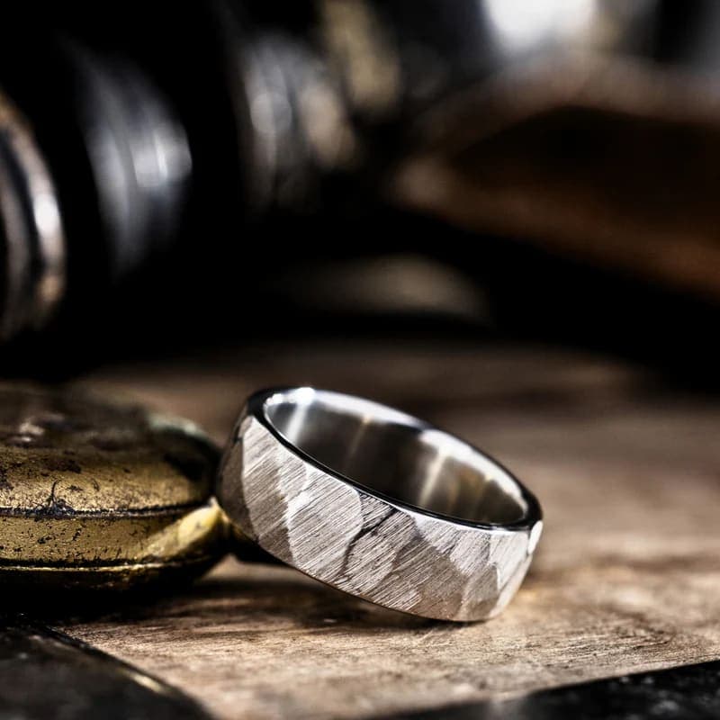 Silver men's ring